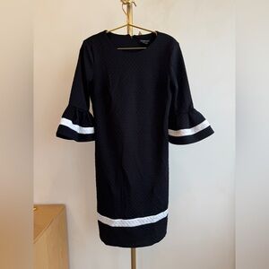 Liz Claiborne Black Dress with White Trim